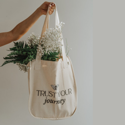 Trust Your Journey: Organic Canvas Tote Bag