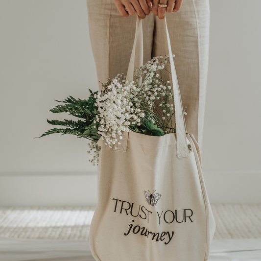 Trust Your Journey: Organic Canvas Tote Bag